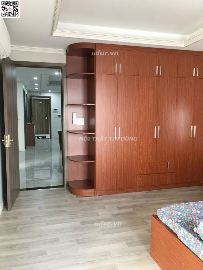 Homyland Riverside – Gỗ đỏ trầm và trần giật cấp