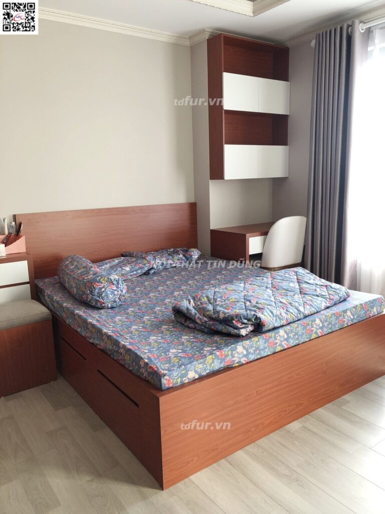 Homyland Riverside – Gỗ đỏ trầm và trần giật cấp