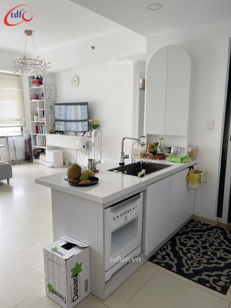 Masteri Thảo Điền – Trắng tinh và tủ cửa vòm