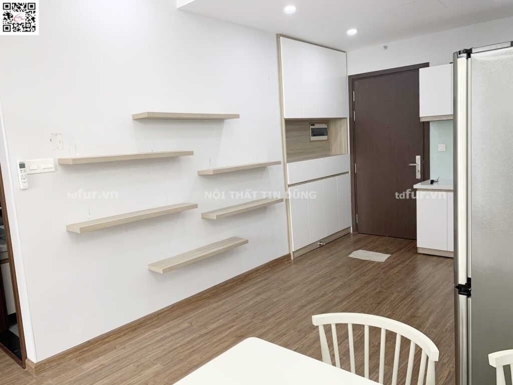 Sunrise Riverside – Gỗ sồi xám và kệ bay