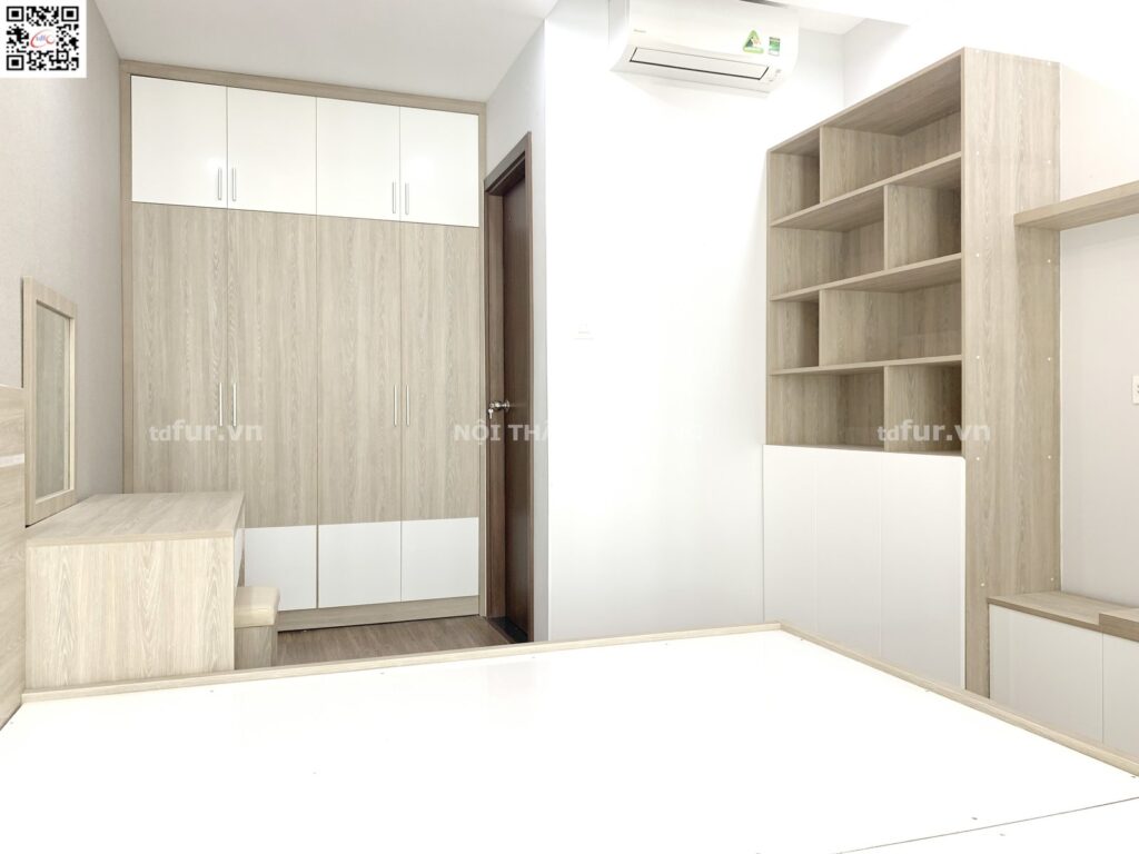 Sunrise Riverside – Gỗ sồi xám và kệ bay