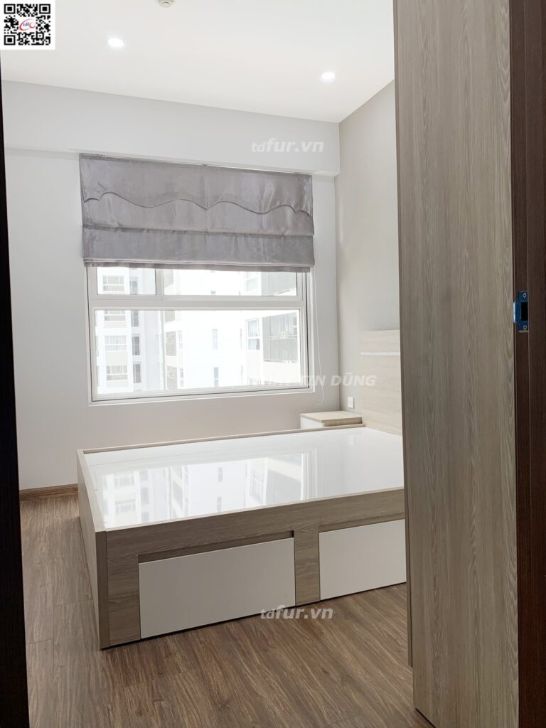 Sunrise Riverside – Gỗ sồi xám và kệ bay
