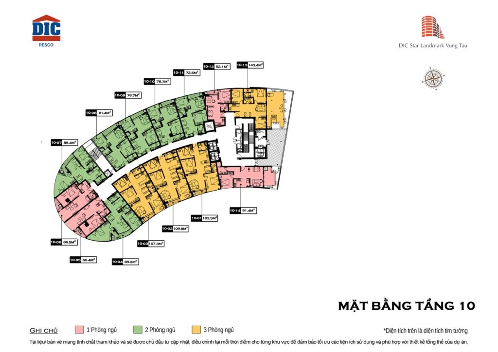 Mặt bằng Tầng 10 – DIC Star Landmark