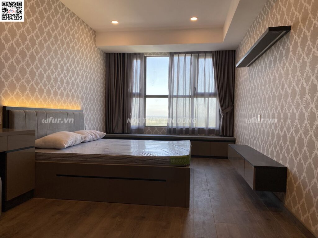 Sky89 – Đảo bếp đá và tông ghi nâu